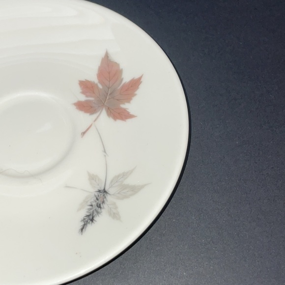 Royal Doulton Tumbling Leaves Demitasse Saucer Vintage China England Espresso - Picture 2 of 4